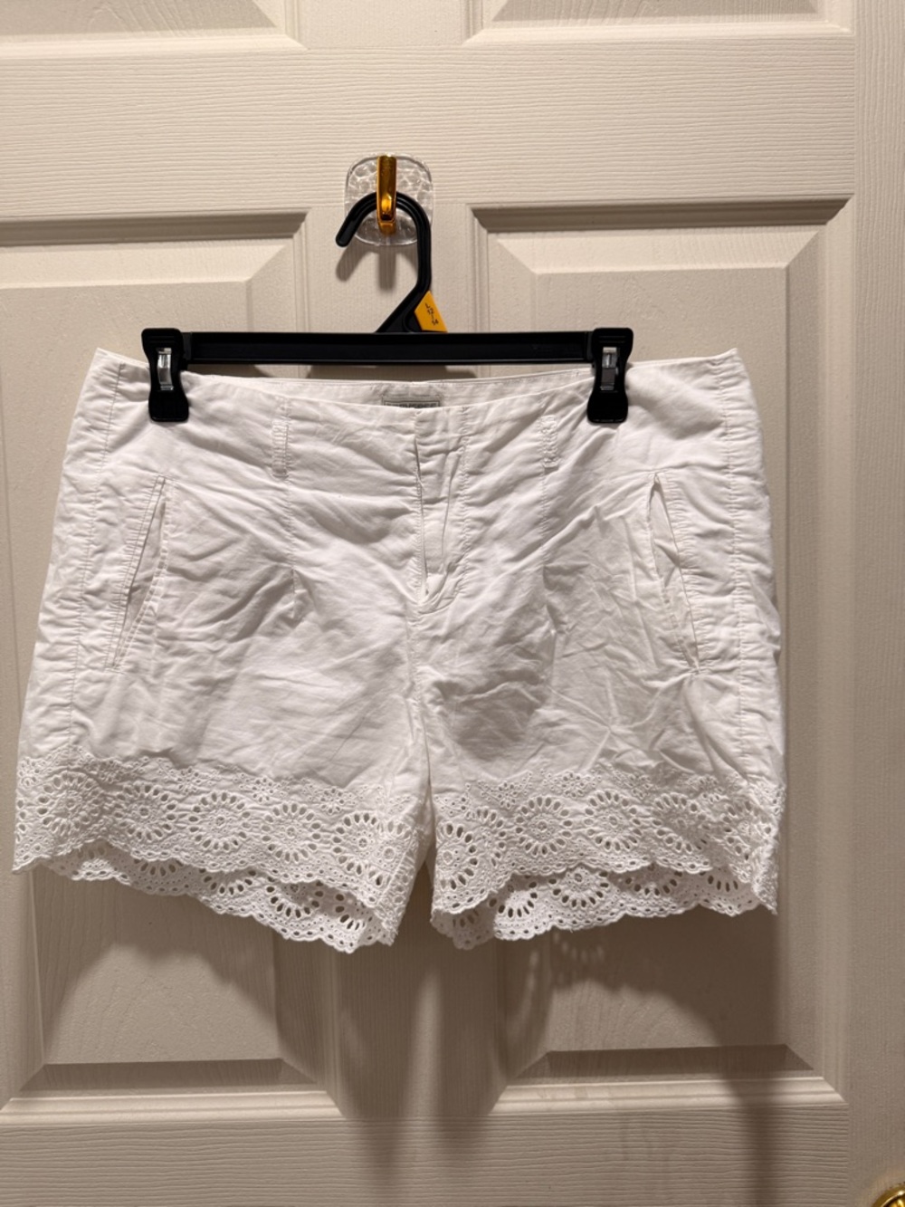 Converse White High-Waist Crochet-Hem Women's Shorts